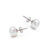 Boucles d'oreilles en argent serties de perles